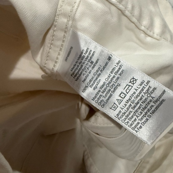Madewell Ivory Belted Slouchy Straight Cargo Pants in Garment Dye - Picture 7 of 11
